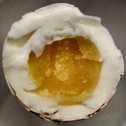 Egg after 3 minutes of boiling